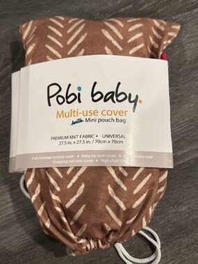 Pobi Baby Multi-Use Cover in Brown - Universal Nursing & Car Seat Cover
